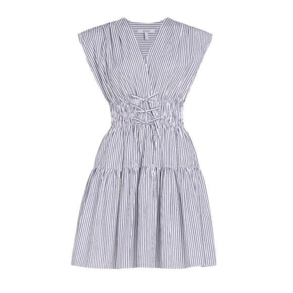 10 Crosby Derek Lam Blue Sleeveless V-Neck Sundress - Picture 1 of 10